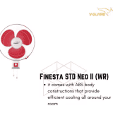 V-Guard Finesta STD Neo II | 400 mm | 3 Blade | Wall Fan | Red