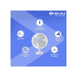 BAJAJ Esteem Table Fan | 400 mm | 3 Blade | White