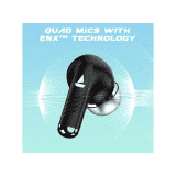 boAt Immortal 101 TWS Earbuds | 30 HRS Playtime | Blazing LEDs | Black Sabre