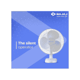 BAJAJ Esteem Table Fan | 400 mm | 3 Blade | White