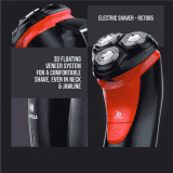 Havells RS7005-3 Head Rotary Shaver with Built in pop-up Trimmer for Wet and  Dry Shave | Protection from cuts | Black Red