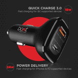 boAt Dual QC PD Port Rapid Car Charger | Type C Cable | Black