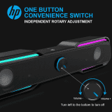 hp DHE-6002 Wired Speaker | 6 W | 3.5mm aux connectivity | Black