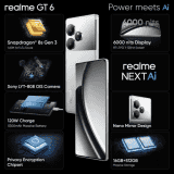 realme GT 6 | 12 GB | 256 GB | Fluid Silver