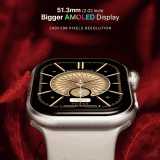 Fire Boltt Brillia Smartwatch | 51.3mm  | Largest Amoled | Bluetooth | Starlight