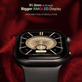 Fire Boltt Brillia Smartwatch | 51.3mm  | Largest Amoled | Bluetooth |  Champagne