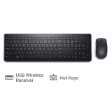 Dell Wireless USB Keyboard and Mouse Combo | Black  | KM3322W