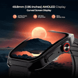 Fire Boltt ARC Smart Watch | 1.96 inch | AMOLED | Bluetooth | Black Leather | BSW186