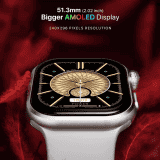 Fire-Boltt Brillia Bluetooth Smartwatch | 51.3 mm | Largest Amoled | Silver