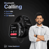 Fire Boltt Brillia Smartwatch | 51.3mm  | Largest Amoled | Bluetooth |  Champagne