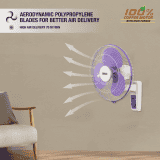 Usha Maxx Air High Speed Wall Fan | 400MM | Purple and White