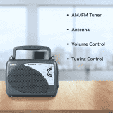 Philips Bahadur Radio | MW SW FM Bands | Grey | DL167/94