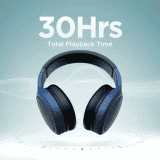 boAt Rockerz 460 Bluetooth Headset | 30 Hours Playback | Beast Mode ENx Technology | Bold Blue