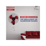 USHA Colossus Rust Free Aluminium Blade Wall Fan | 400 mm | Red