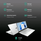 Hp Laptop 15s | Intel Core i3 12th Gen 1215U | 8 GB | 512 GB  | Natural Silver | 15S-FQ5327TU