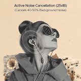 boAt Bassheads Wired Headset  | 122 ANC | Active Noise Cancellation | Type-c Interface | 13mm Drivers | Black