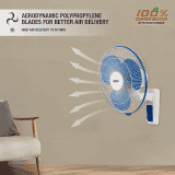 USHA Maxx Air 400MM | High Speed Wall Fan | Blue White