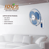 USHA Maxx Air 400MM | High Speed Wall Fan | Blue White