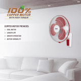 USHA Maxx Air High Speed Wall Fan | 400MM | Red White