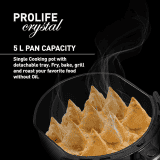 Havells Air Fryer Prolife Crystal | 5 L | Auto Restart | Touch Screen