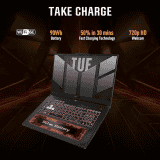 ASUS TUF  A15 Gaming laptop | AMD Ryzen 9 Octa Core 8945H |NVIDIA GeForce RTX 4070 | 16 GB |1 TB SSD | 15.6 Inch | Mecha Gray | FA507UI-LP066WS