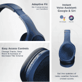 boAt Rockerz 460 Bluetooth Headset | 30 Hours Playback | Beast Mode ENx Technology | Bold Blue