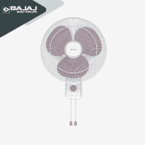 Bajaj Robusto Oscillating Wall Fan | 400mm | High Air Delivery | Modern Décor | Lavender & White