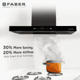 Faber Dazzle | Wall Mounted Chimney | Matte Black | BLDC FL HC BK 90