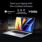 ASUS Vivobook 15 | Intel Core i5-1235U 12th Gen | 15.6 | 39.62 cm  | 8GB | 512GB SSD | Intel Iris X Graphics Windows 11 | Silver |  X1502ZA EJ515WS