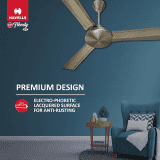 HAVELLS EP Trendy Ceiling Fan | 1200 mm | 3 Blade | 1 Star | Antique Brass