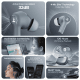 boAt Nirvana Ion True Wireless Earbuds |  Bionic Mode | Blazing Comet