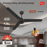 Impex BLDC Ceiling Fan ATOM 28 | 5 Star | Ceiling Fans Remote Control | Smoke Brown