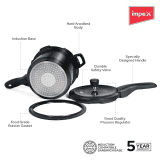 Impex HA Smart D5 Hard Anodized Dripless Aluminium Pressure Cooker | 4.5 L