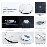 MI Xiaomi Robot Vacuum-Mop 2i 2200 Pa Powerful Suction 450 mL | Electronically Controlled  | 270 mL Water Tank  | remotely via app Alexa GA Enabled | White