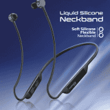Promate Civil  Wireless Neckband Earphones |  Button Controls for Bluetooth | Hall Switch Sensor | Black