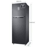 Samsung Frost-Free Double Door Refrigerator | Convertible 3 In 1 Digital Inverter  Appliance | 256L | 3 Star | Black | RT30C3733B1/HL