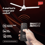 Impex Bldc Ceiling Fan 1200 Mm Atom 28 | 5 stars | Rated Ceiling Fans  Remote Control |  High Speed Fan Having | Matte White