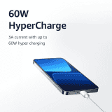 Xiaomi Mi Original HyperCharge | 60W | Braided Type C to Type C Cable | 480Mbps Data Sync | White