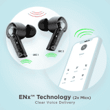 boAt Airdopes 411 ANC Bluetooth Headset | Black Storm