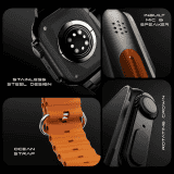 Fire-Boltt Dapper Bluetooth Calling Smartwatch | 2.15 Inch | IPS Tracking | Black Chain | BSW189