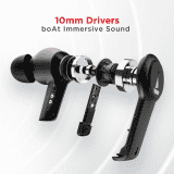 boAt Airdopes 411 ANC Bluetooth Headset | Black Storm