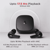 boAt Airdopes 411 ANC Bluetooth Headset | Black Storm