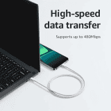 Xiaomi Mi Original HyperCharge | 60W | Braided Type C to Type C Cable | 480Mbps Data Sync | White