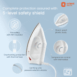 Orient Electric FabriSmooth Dry Iron | 1000 W | White
