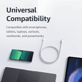 Xiaomi Mi Original HyperCharge | 60W | Braided Type C to Type C Cable | 480Mbps Data Sync | White