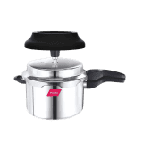 Preethi Induction Base Stainless Steel Outer Lid Pressure Cooker | Spill Splash Shield | 5 L | Silver