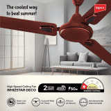 Impex Whizstar Deco | 1200 mm | Ceiling Fan  High Speed Fan | Brown
