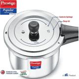 Prestige Svachh Popular Pressure Cooker | 3L | Stainless Steel | 20172