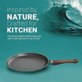 ‎Preethi Artistic Collection Die Cast Non Stick Tawa | 27 cm | 5 Star | Non Stick Effect Cook & Serve | Ocean Green