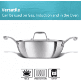 Hawkins Pro Deep-Fry Pan | Kadhai | Lid 2.5 L | Triply Induction Bottom |  Stainless Steel